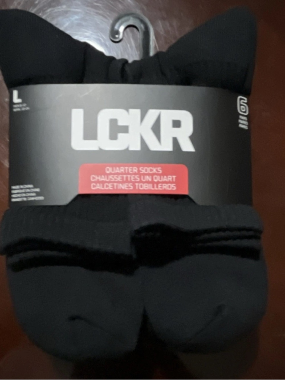Calvin Klein Black Quarter Athletic Socks - 6 Pack